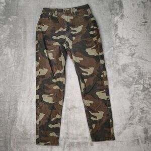 American Eagle‎ Jeans Womens 00 Short Camo Corduroy Mom Jean Super Stretch